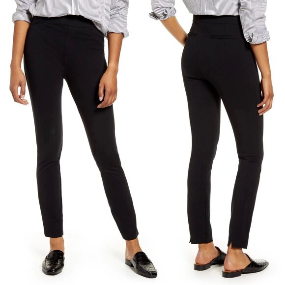 NWOT SPANX The Perfect Pant Black Ponte Back Seam Slim Ankle Trousers - Small - Picture 2 of 8